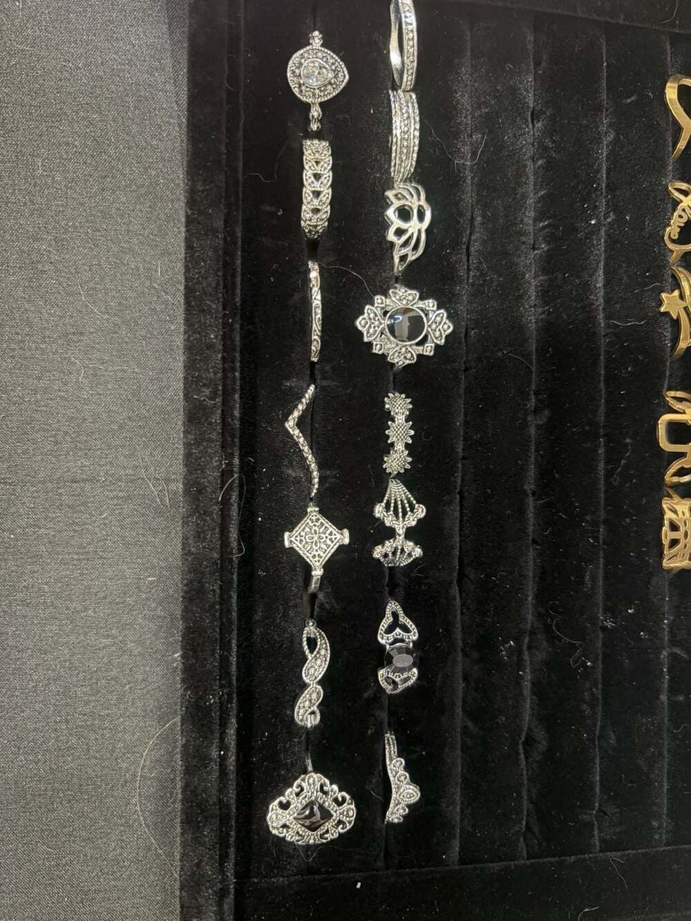 Vintage Silver Tone Ornate stacking rings size 6-8 various sizes